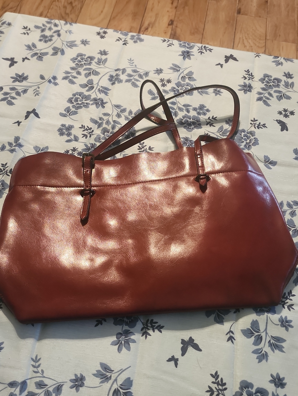 Classic Women's Leather Tote Bag - Brown